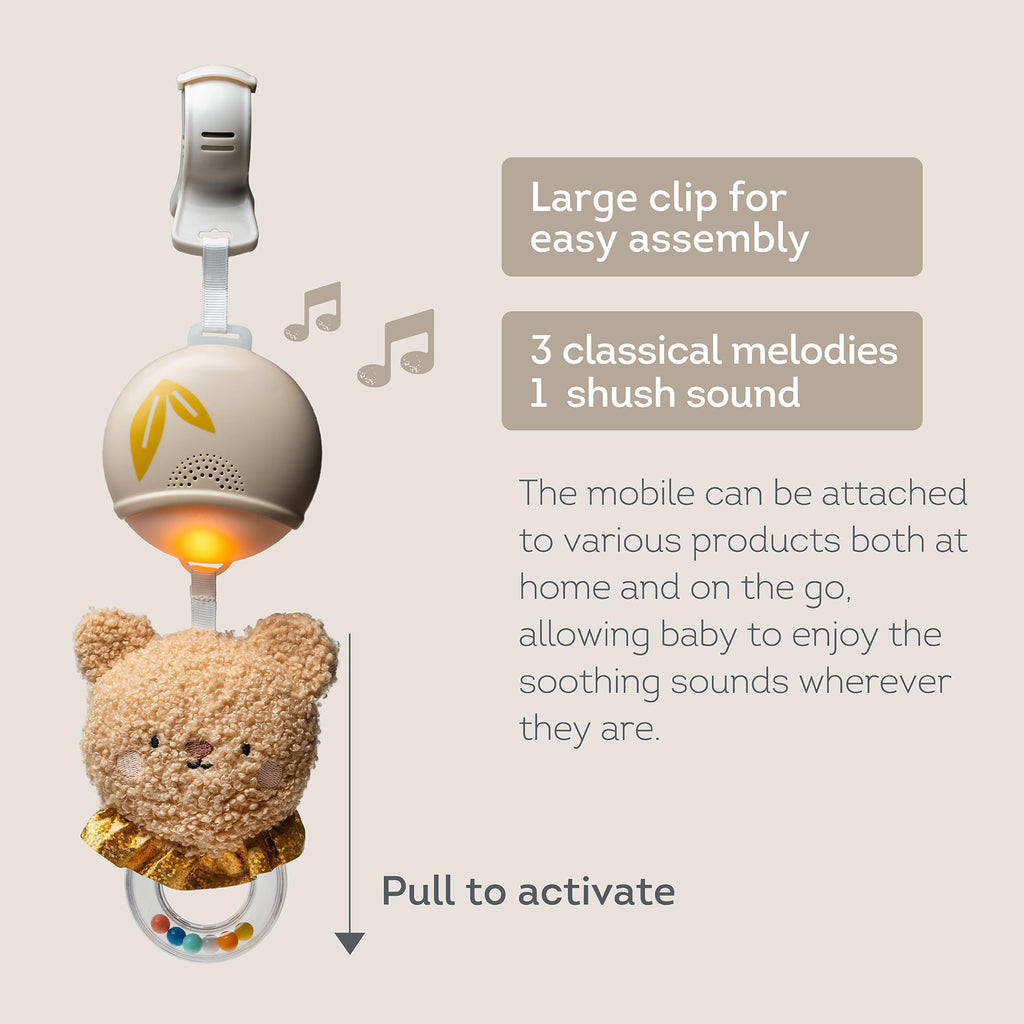 Portable Sound Machine for Baby Kids, Sleep Soother, 22 Min Music & Lights, White Noise, Shush, Travel, Registry