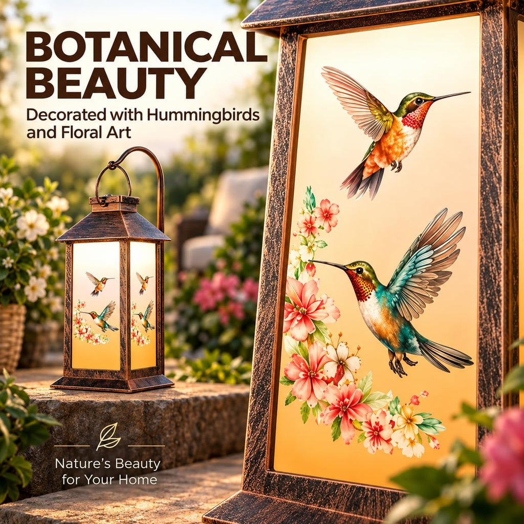 Lantern Outdoor Waterproof Hummingbird Hanging Light Birthday Gifts