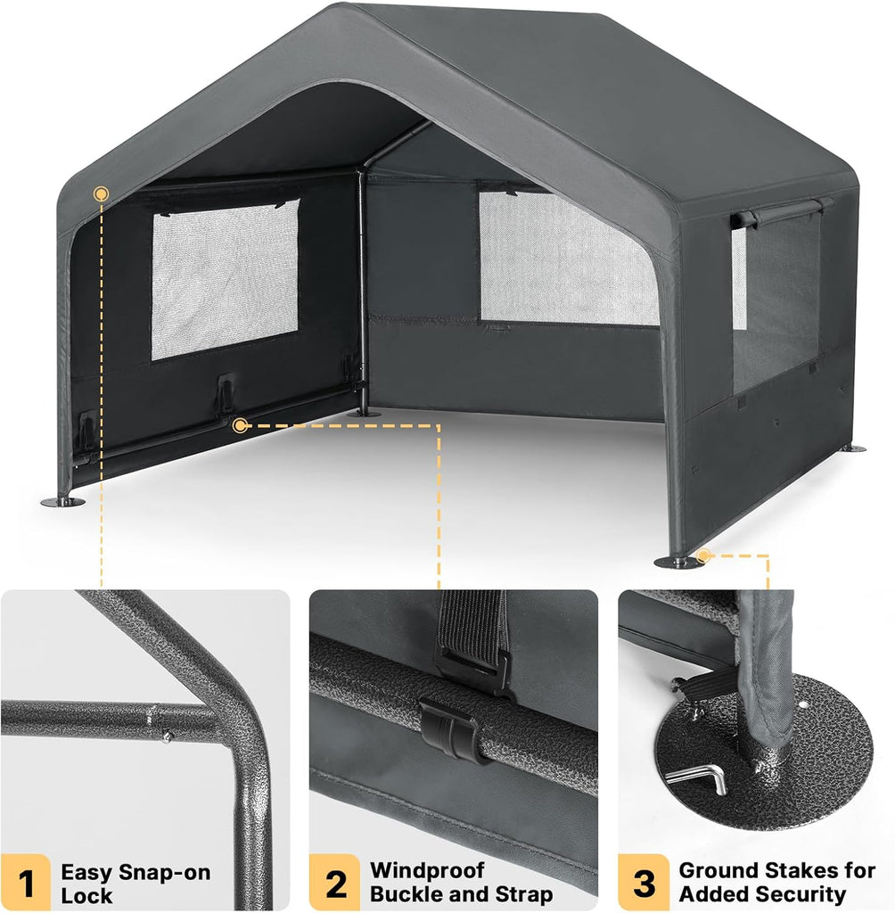 Extra Large Dog House Outdoor Includes Elevated Dog Bed-Weatherproof