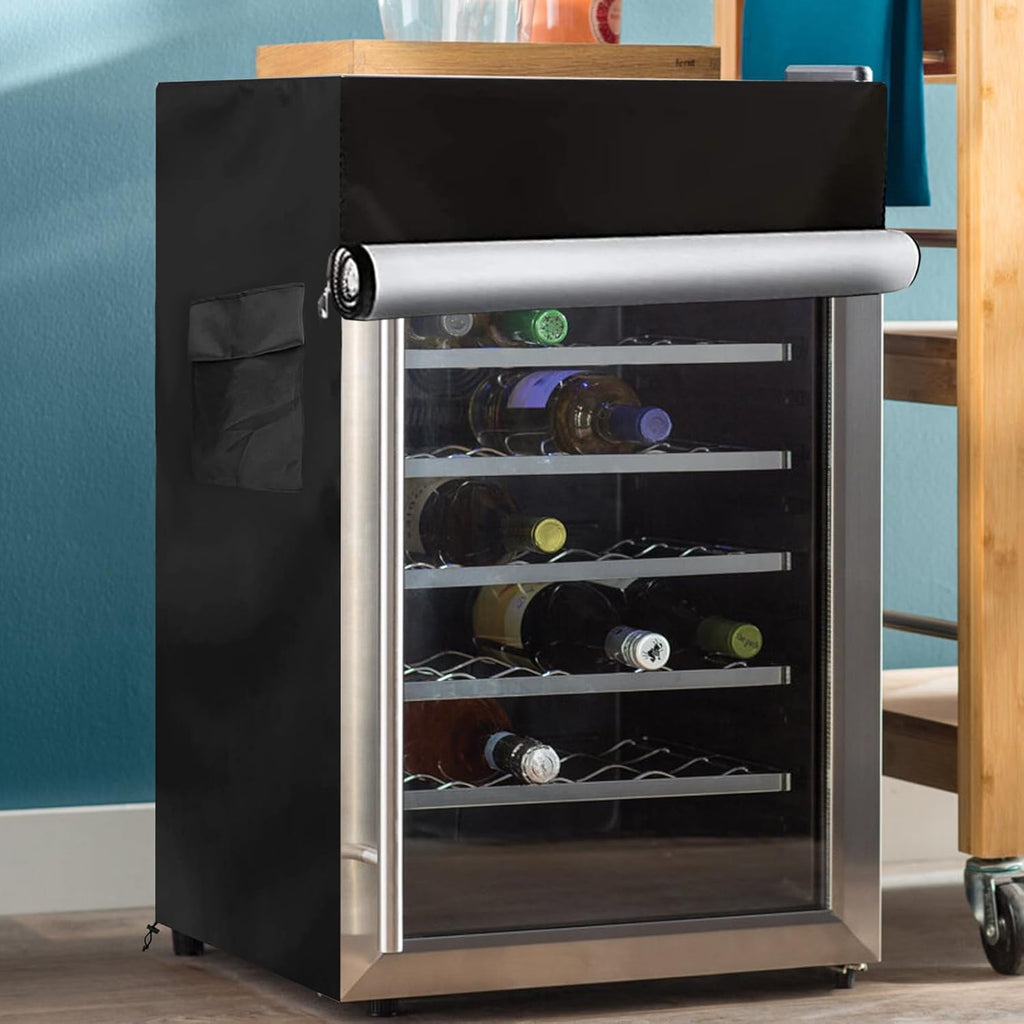 Upright Freezers Cover,Outdoor Beverage Refrigerator Cover, - Waterproof, Dustproof, Sun-Proof, 20" W x 20" D x 33" H.