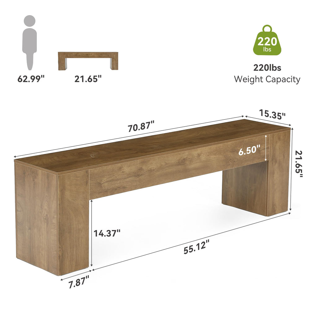 70.8" TV Stand, Wooden Entertainment Center, Low TV Console Table for TVs Up to 80", Modern Chic Entertainment Center