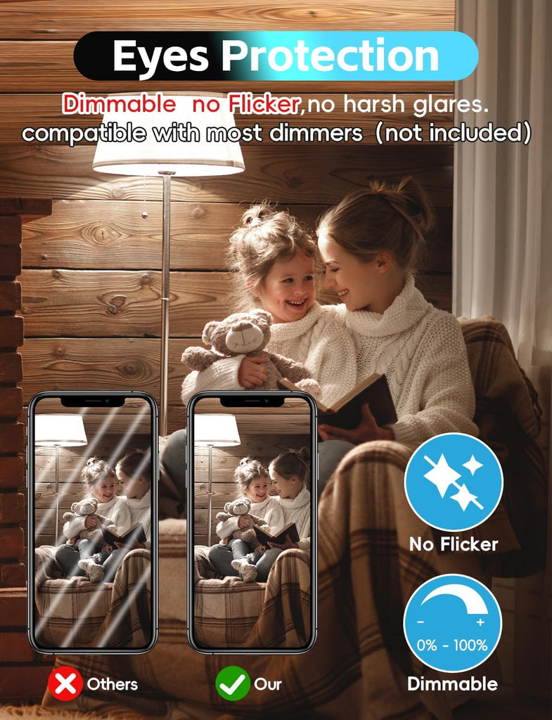 Edison Bulbs E26 LED Bulb 60 Watt Equivalent, Vintage LED Light Bulbs CRI90+ ST19, Dimmable Clear Light Bulbs (5000K