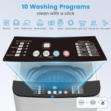 Portable Washer and Dryer Combo Set, 28Lbs Full-Automatic Washing Machine and 2.8 Cu.Ft Portable Clothes Dryer with 10