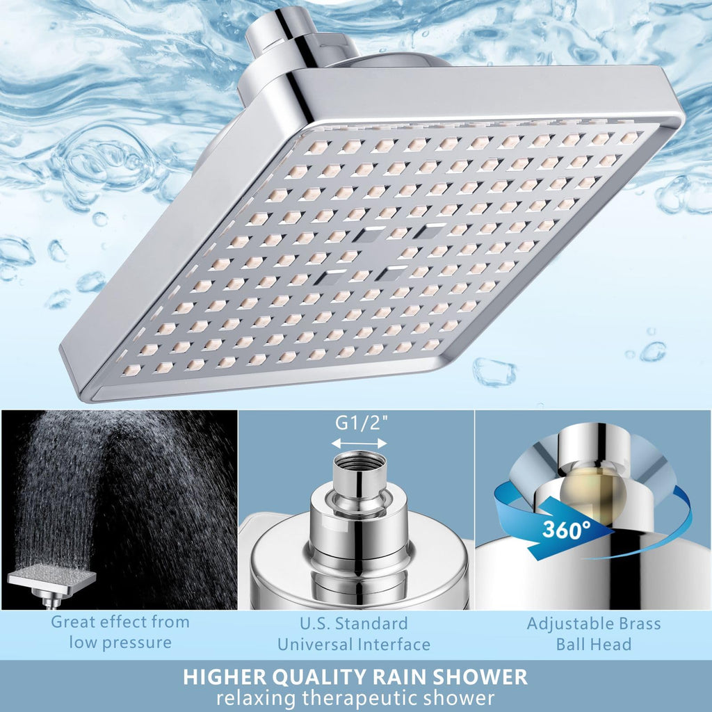 Filtered Shower Head with Handheld Combo, High Pressure Rain Showerhead Filter for Remove Chlorine and Harmful