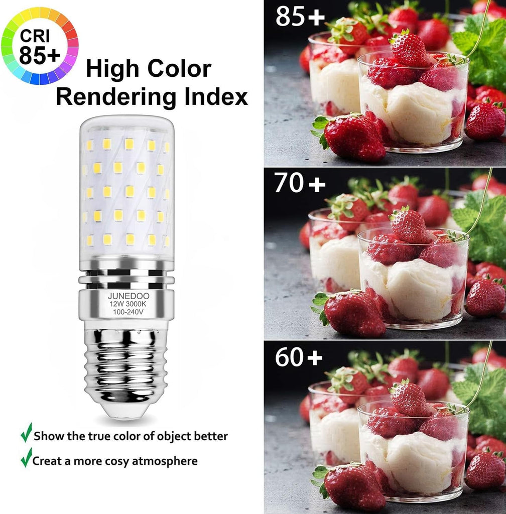E26 LED Light Bulbs 12W, 3000K Warm White,Edison Screw Bulbs,100W Incandescent Bulbs Equivalent,1400Lm,Non