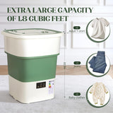 Portable Washing Machine, 1.8 Cu.Ft Large Capacity Foldable Washer with Spin Basket & 150W Motor, Timer Control for