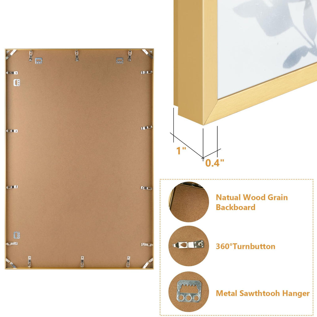 24x36 Aluminum Poster Frame Acrylic Front Gold