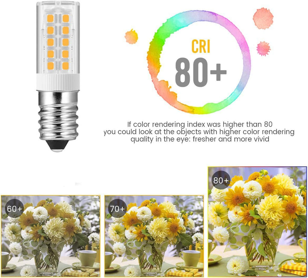 Ceramic E17 LED Bulb Microwave Oven Appliance Light Dimmable 6W (60W Halogen Bulbs Equivalent) Daylight White 6000K