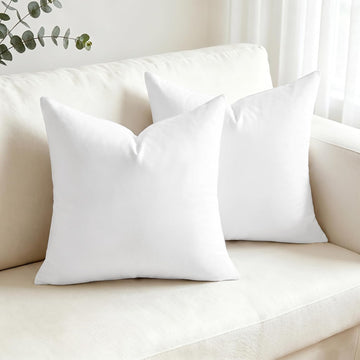 Throw Pillow Inserts 18x18 Inch Decorative Soft Pillows - Set of 2