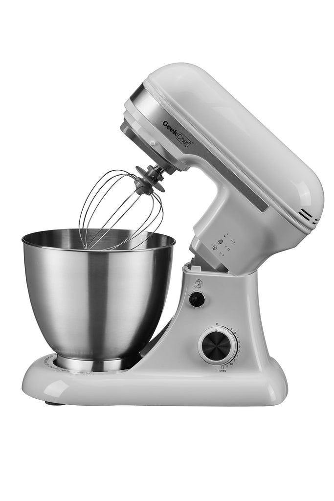Electric Stand Mixer, 4.8QT 12 Speeds Tilt-head Food Mixer with Dough Hook, Whisk, Beater, Bowl, Rotary Knob Kitchen