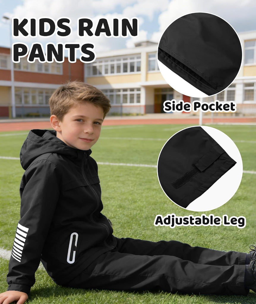 Boys Rain Jacket & Pants Kids Rain Suit
