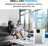 Air Purifiers for Bedroom, H13 HEPA Air Purifier for Home Large Room 1095 sqft, Air purifiers with 3