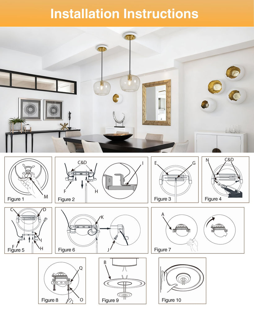 Recessed Can Light Conversion Kit for 5" and 6" Ceiling
