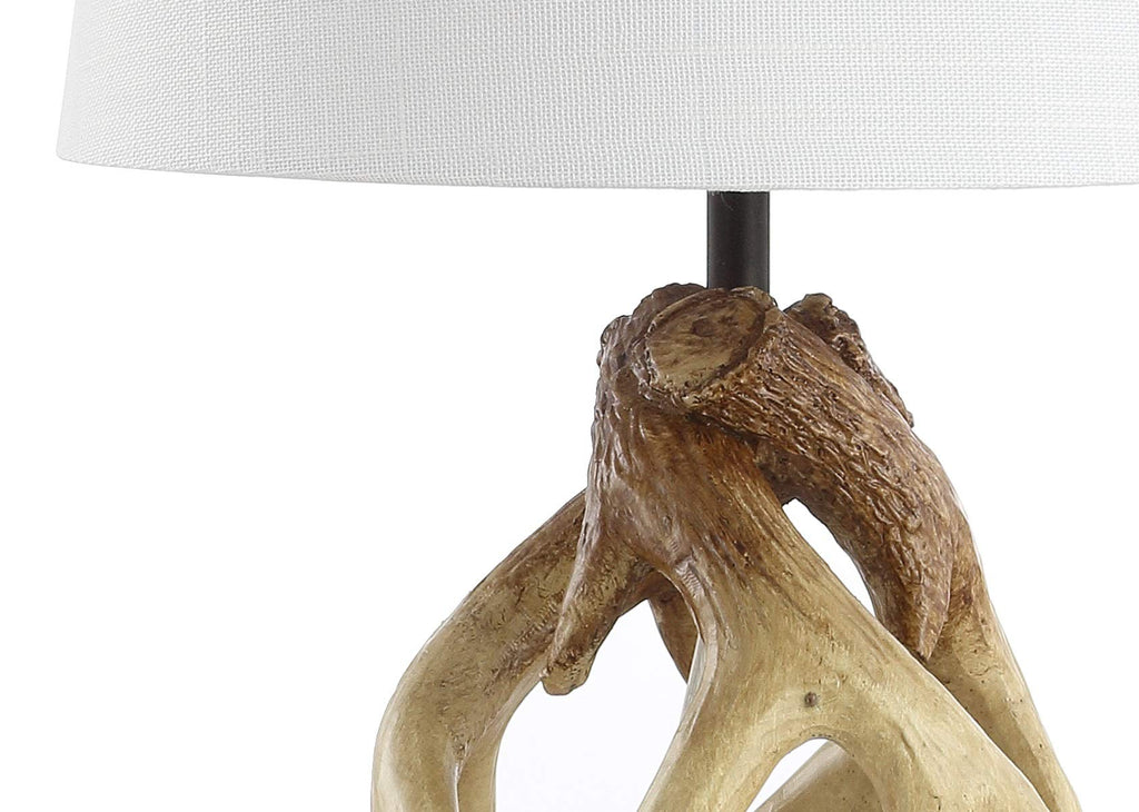 Vermont 19" Antler Resin Bedside Table Lamp, Natural
