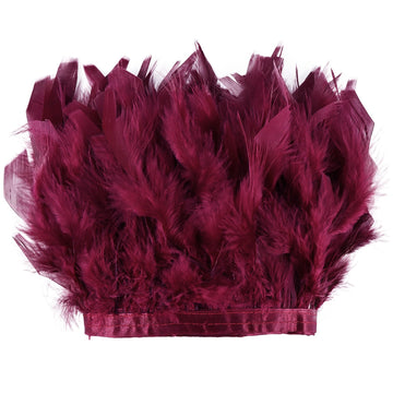 Natural Turkey Feathers Trim Sewing Fringe Fashion Dress Sewing 4-6inch for DIY Handicrafts Costumes - 2 Yards