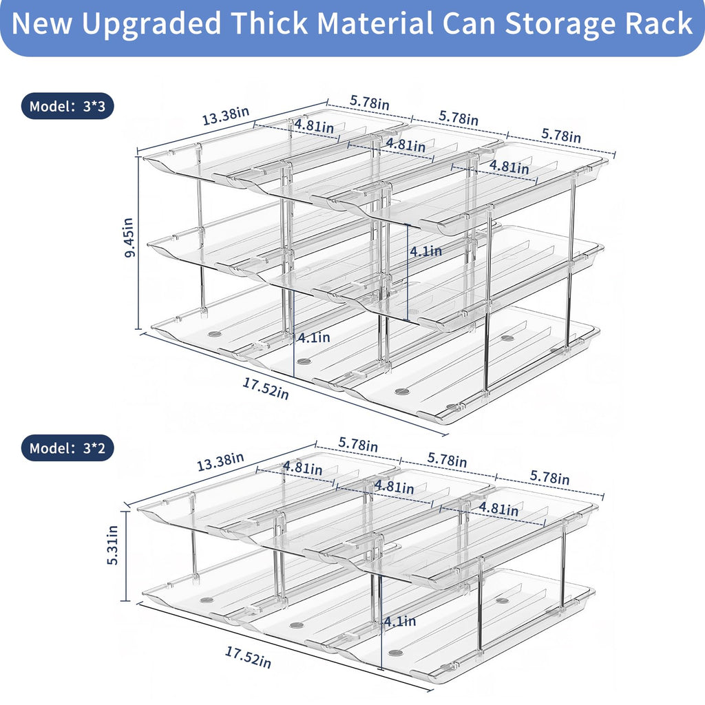 Can Organizer for Pantry, 3-Tier Stackable Can Dispenser Rack