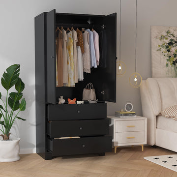 71" Armoire Wardrobe Closet Bedroom Armoire Clothing Storage Cabinet