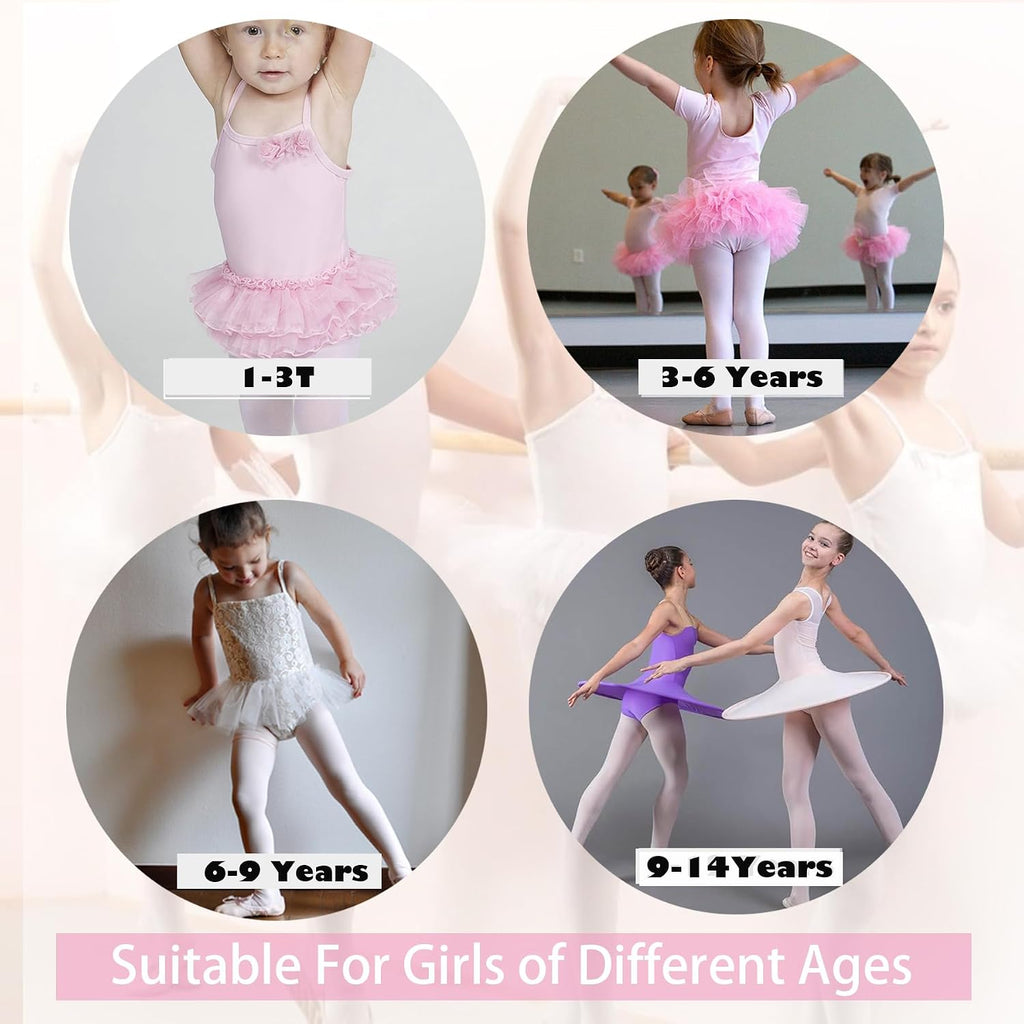 6 Pairs Toddler Ballet Tights for Girls Soft Velvet Dance Tights