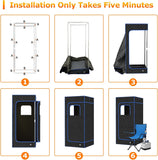 Slendor Portable Sauna, Steam Sauna for Home, Sauna Box with 3L Steamer, Sauna Tent with Folding Chair