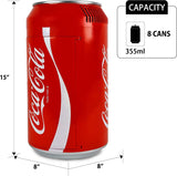 Portable 8 Can Thermoelectric Mini Fridge 5.4 L/ 5.7 Quarts Capacity, 12V DC/110V AC Cooler for home, cabin, beer