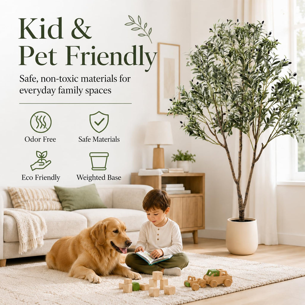 Olive Trees Artificial Indoor 7FT, Tall Faux Olive Tree
