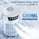 Portable Air Conditioners, Personal Evaporative Air Cooler 1200ML with Ice Cooling Mist Fans That Blow Cold Air Like