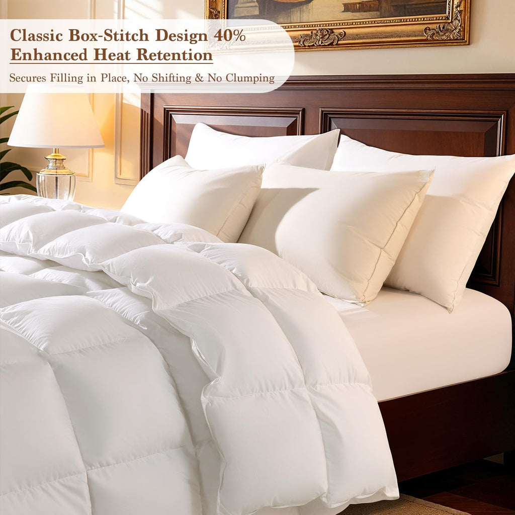Goose Down Comforter Queen Size, 600 TC Cotton Cover