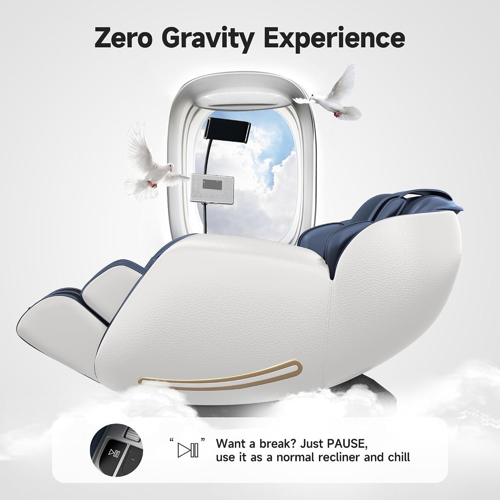 Massage Chair Full Body with Unique Phone Controller,Heart and Blood Measurement, Zero Gravity 3D SL-Track Recliner