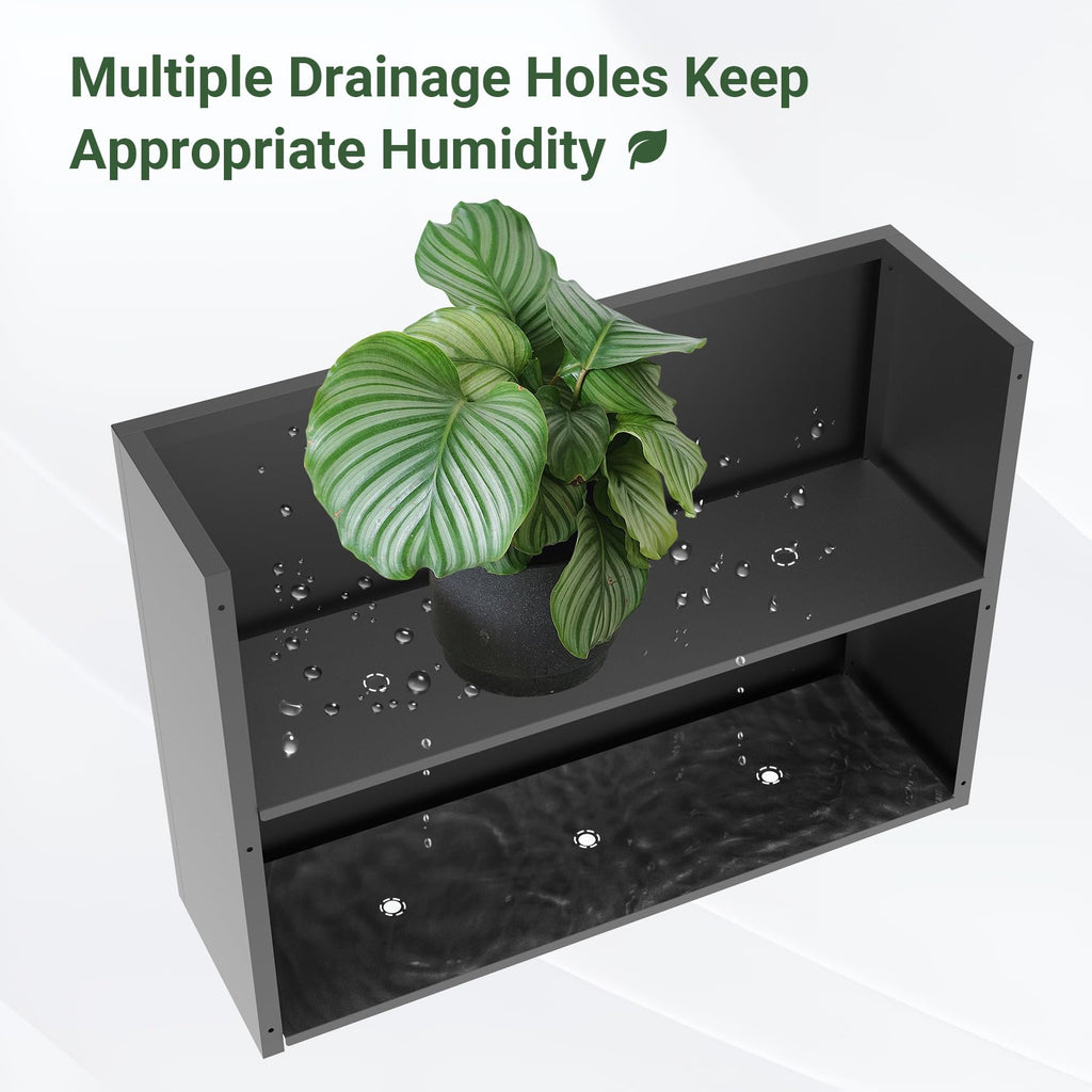 36" Metal Planter Box, Large Rectangular Window Box