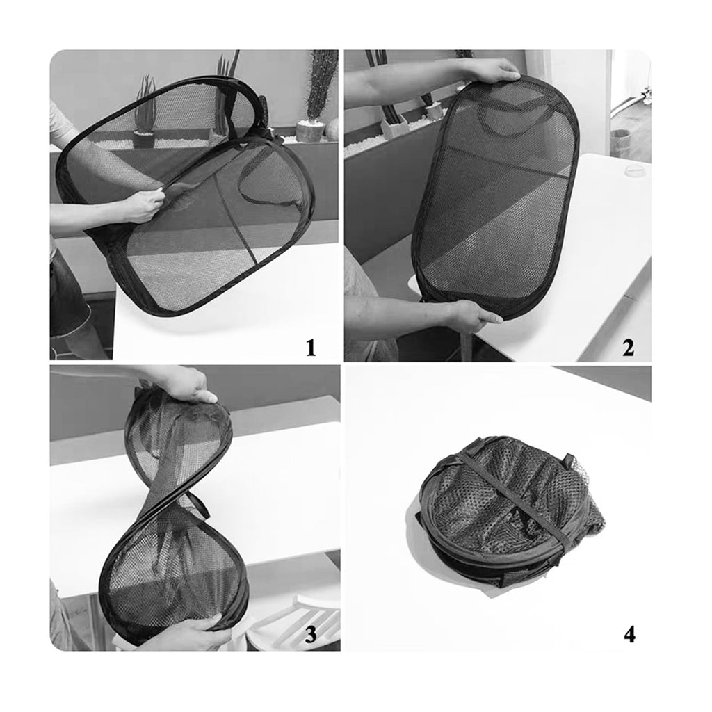 4PcsPopUpLaundryHamper, 3Black+1Pink