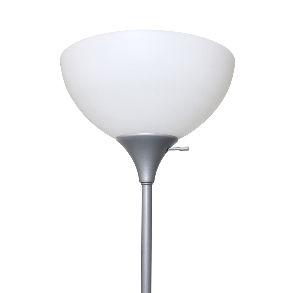 Mother-Daughter Floor Lamp with Reading Light, Silver