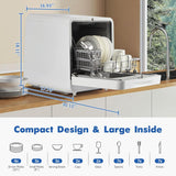 Dishwasher Countertop Compact Portable Dishwasher with Faucet & Self-Priming Water Modes Water Inlet