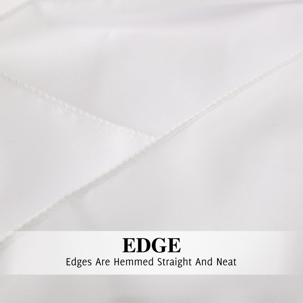 120 Inch Round Tablecloth 2 Pack White Table Cloths Polyester Fabric