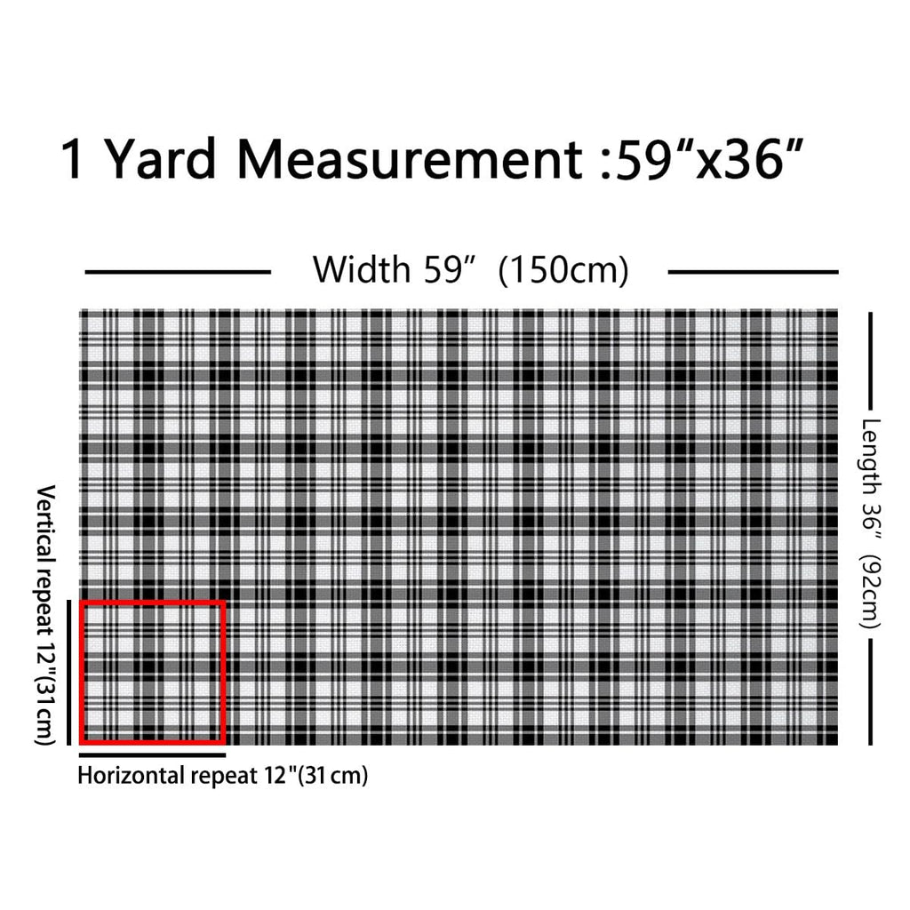 Plaid Gingham Fabric By The Yard Decorative Soft
