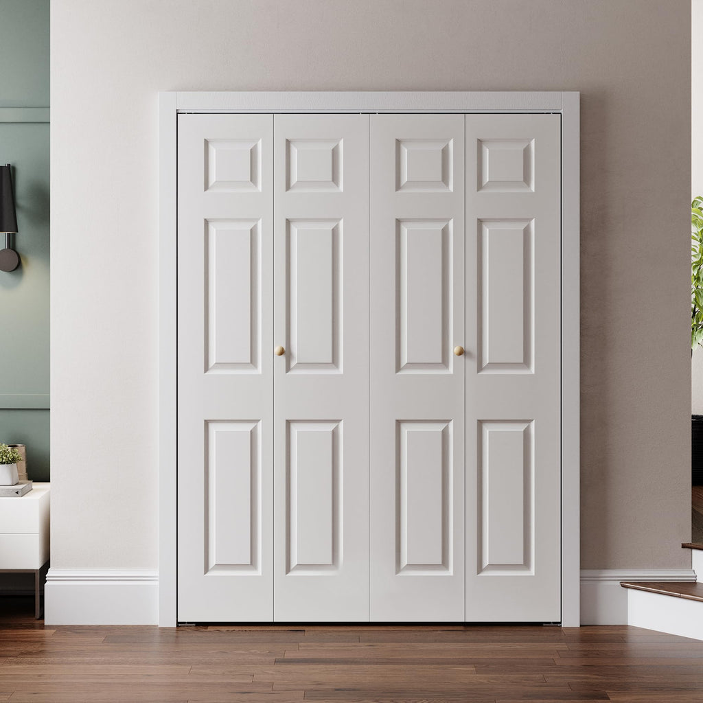 60" x 80" Paintable Bifold Door, 3-Panel Closet Doors
