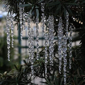Icicles Ornament Set - Christmas Decoration Acrylic Clear icicles Set ( Icicle Ornament) - Set of 25