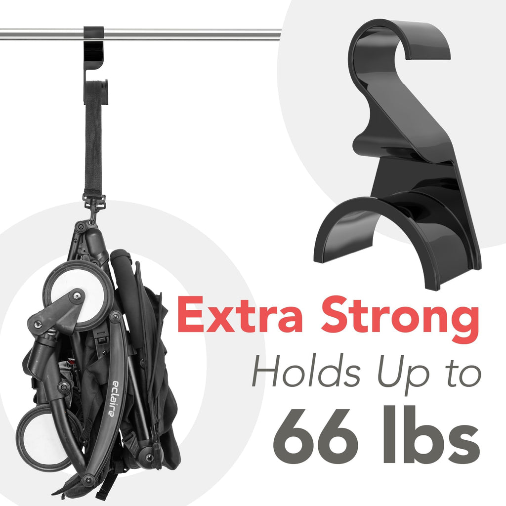 Premium Black Purse Hanger Closet Set of 3 - Durable Acrylic Organizers and Storage Bag Hanger for Luxury Closet