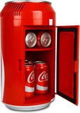 Portable 8 Can Thermoelectric Mini Fridge 5.4 L/ 5.7 Quarts Capacity, 12V DC/110V AC Cooler for home, cabin, beer
