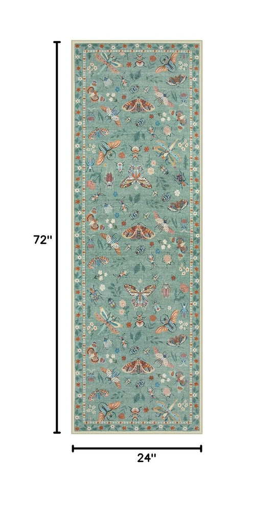 Insect Washable Runner Rug, 2x6 Kitchen Runners s 6 Feet