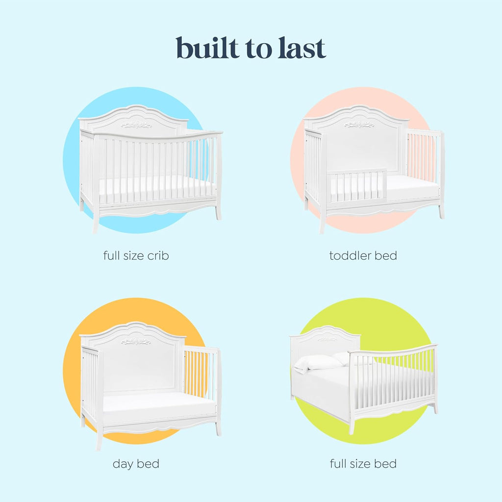 Fiona 4-in-1 Convertible Crib in White, Greenguard Gold Certified