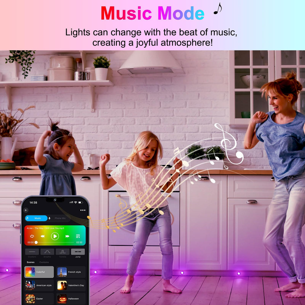 30 Pack 1.22 Inch Smart LED Deck Lights, Low Voltage RGB Outdoor Lighting