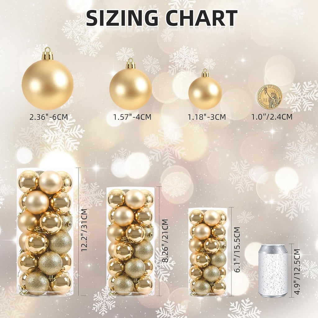 Silvery Christmas Ball - 1.18 Inch Shatterproof Christmas Tree Decoration Ornaments Hanging Ball, Holiday - Set of 24