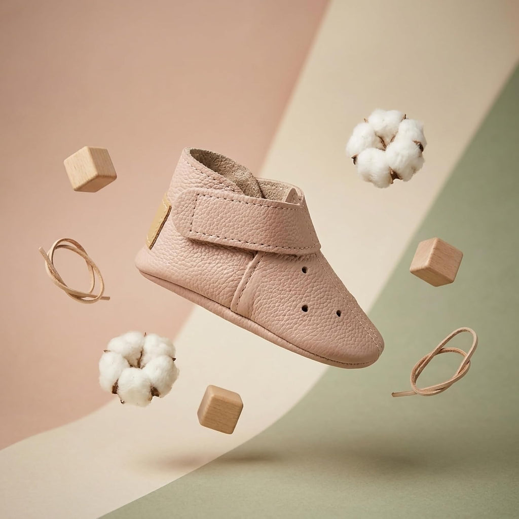 Pink Baby Shoes Soft Sole Leather Booties Toddler Kids Slippers Loafers Newborn Gift New First Walker Sandals Boys