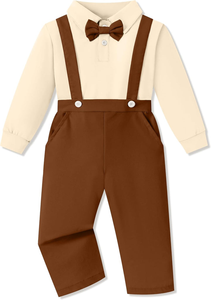 Toddler Baby Boy Clothes Cute Overalls Fall Winter Outfits Set 1