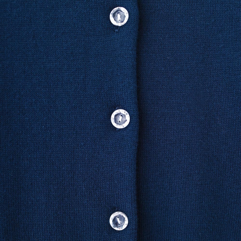 Sweater Cotton Button Solid Long Sleeve