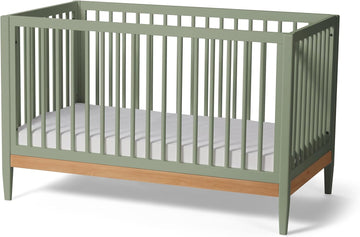 Clover 4-in-1 Convertible Baby Crib to Toddler Bed, Grove Green