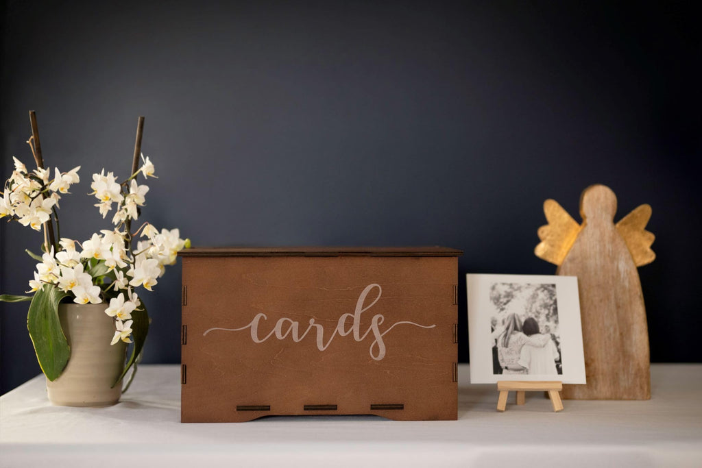 Rustic Wood Card Box | Wedding Gift Card Holder | Wooden Box for Weddings Parties and Special Occasions | Large