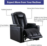 Electric Power Recliner Chairs with USB Ports and Cup Holders