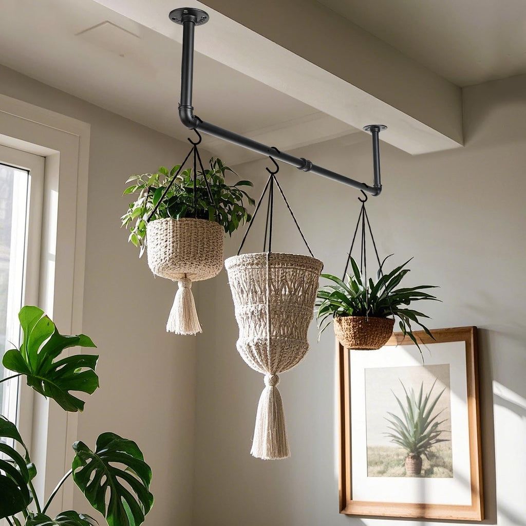 34in Hanging Planters Rod for Indoor Plants, Max. Load 44 lb