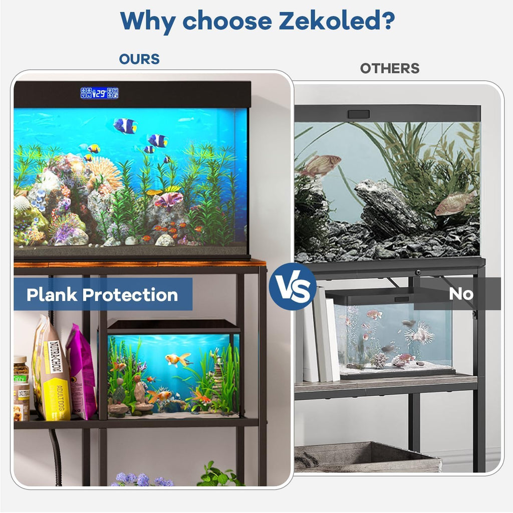 20-30 Gallon Fish Tank Stand, 31.5" L x 15.7" W x 31.4" H, Black